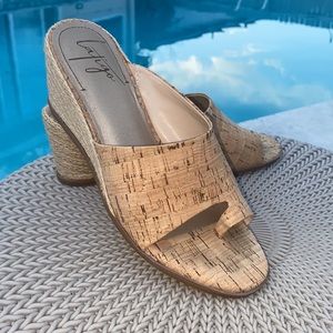 Latigo wedge cork pattern sandal